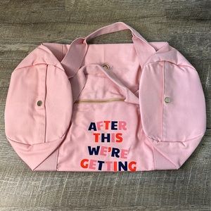 NWT Ban.do After This We Are Getting Tacos Pink Duffle